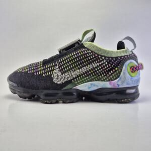 NIKE AIR Vapormax 2020 Flyknit "Black Barely Volt" Running Shoes Womens Size 8